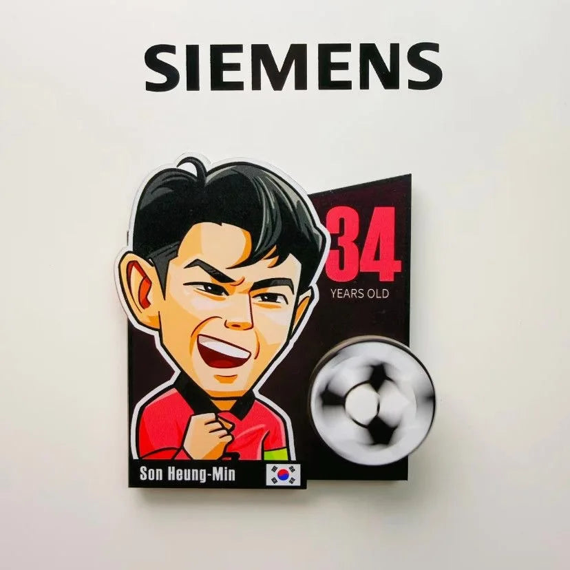 2026 Soccer Rotating Fridge Magnet Football Fan Souvenir Home Decor