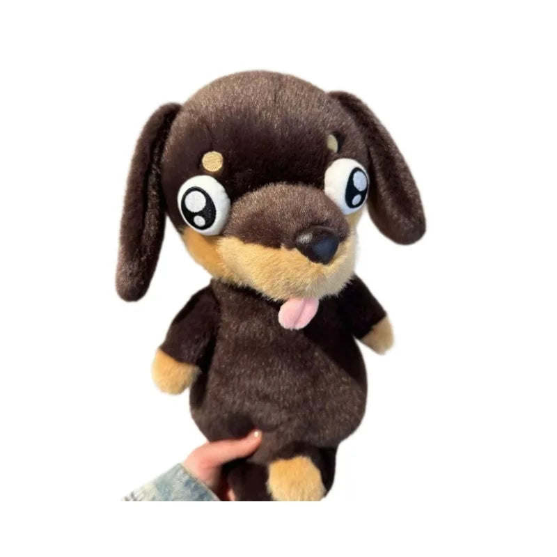 Kawaii Dachshund Stuffed Doll Plush Toy Cartoon Cuddly Animal for Kids Birthday Gift Girls Anime Themed Soft Toy International