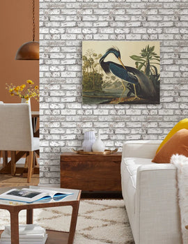 3D Tile Stickers, 3D Whitewash Brick Textures, Matte, 30cm x 30cm, Water and Mold Resistant, for Living Room Kitchen Wall Update