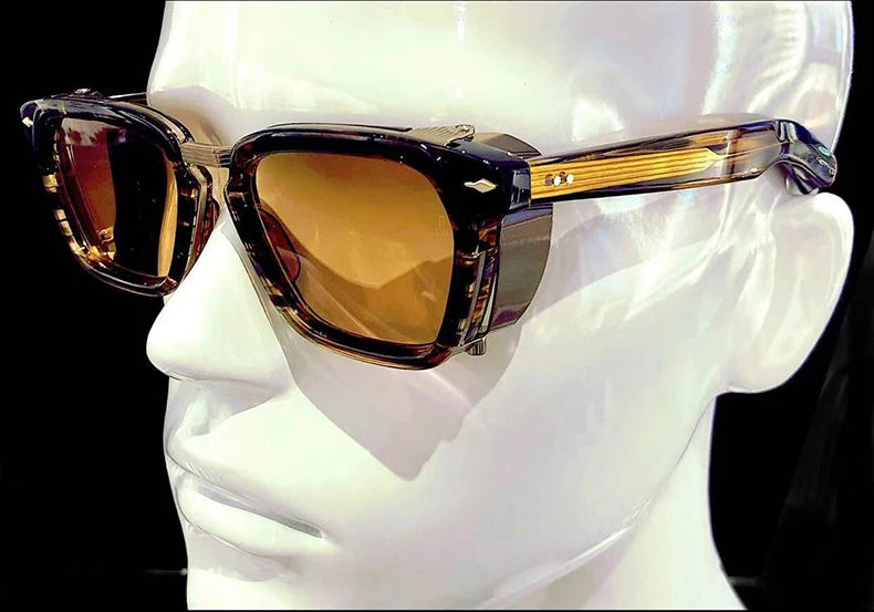 Vintage Square Punk Sunglasses With UV400 Protection