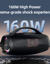 Portable Bluetooth Speaker, Wireless TWS Subwoofer, Waterproof Mobile, HIFI Quality, Big Power, 160W