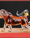 Handsome tiger shaped animal lead-free glass bottle wine decanter barware whiskey decanter for Liquor Scotch Bourbon