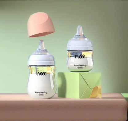 Baby Bottles Newborn Wide-caliber Nursing Glass Bottles Anti-flatulence Milk Feeding Bottles Infant 0-3 Month BPA Free