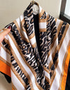 Women Scarf Silk Feeling Hair Neck Square Brand Office bandanna muffler Waiter Flight Attendants Handkerchief Rings wrap