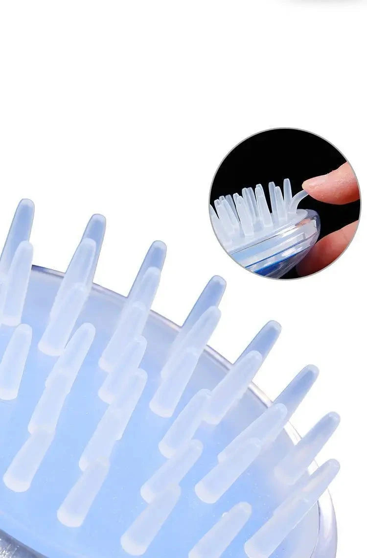 1pc Silicone Shampoo Brush Body Massage Brush Bath Shower Brush Salon Hairdressing Tool Scalp Massage Comb Hair Washing Comb