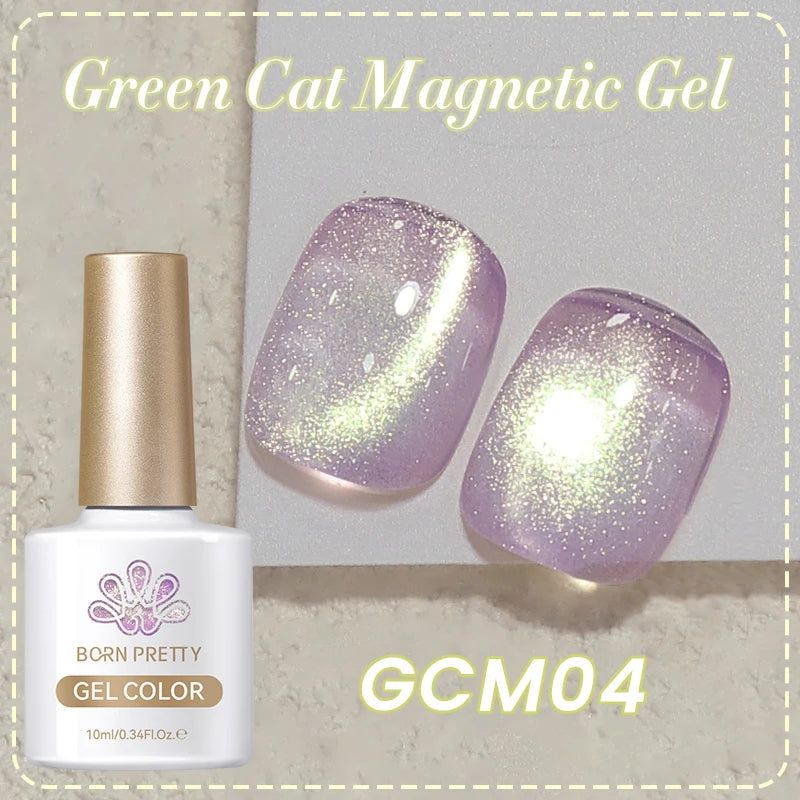 10ml Green Cat  Gel Ultra Shine Holographic Glitter Semi Permanent Soak Off UV LED Gel Varnish For Manicure