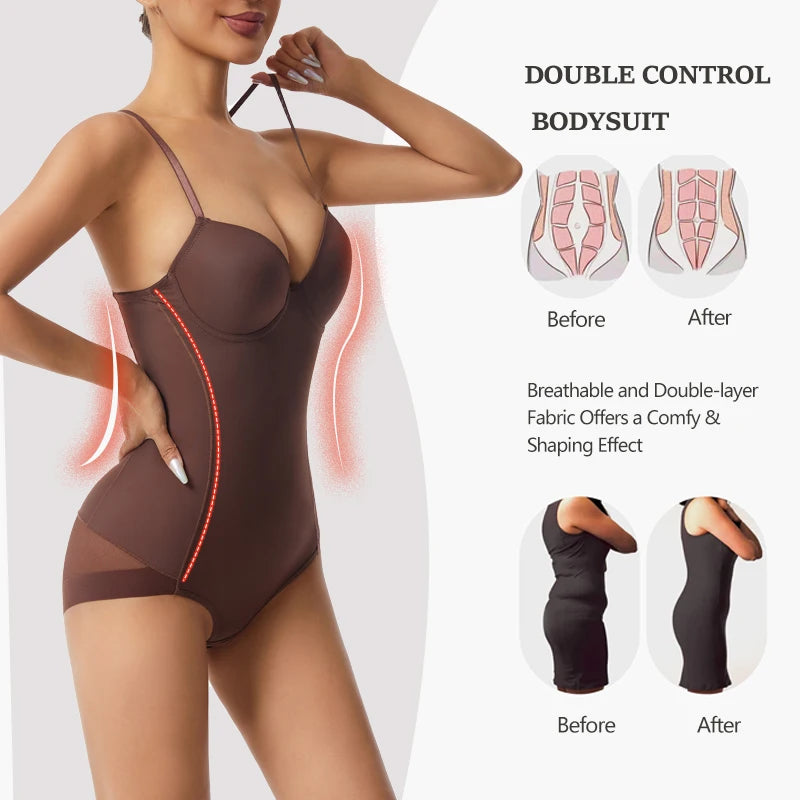Women Waist Trainer Bodysuit Slimming Full Body Shaper Seamless Shapewear Jumpsuits Tummy Control Underwear Butt Lifter Corset