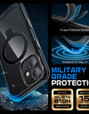 For iPhone 16 Case with Camera Control Capture Button UB Mag Stand Series Shockproof Protective Magnetic Phone Case