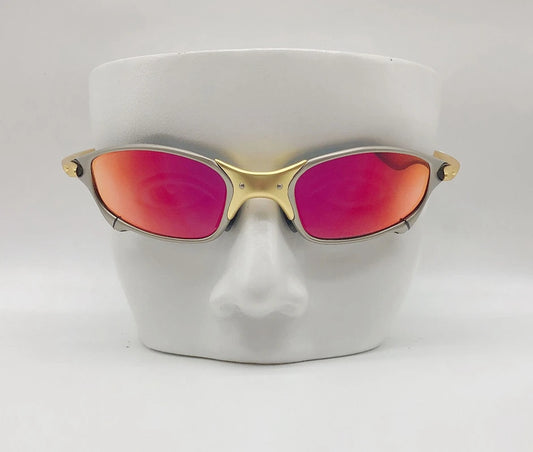 Polarized UV400 MTB Bike Cycling Sunglasses – Silver Metal Frame Riding Fishing Eyewear