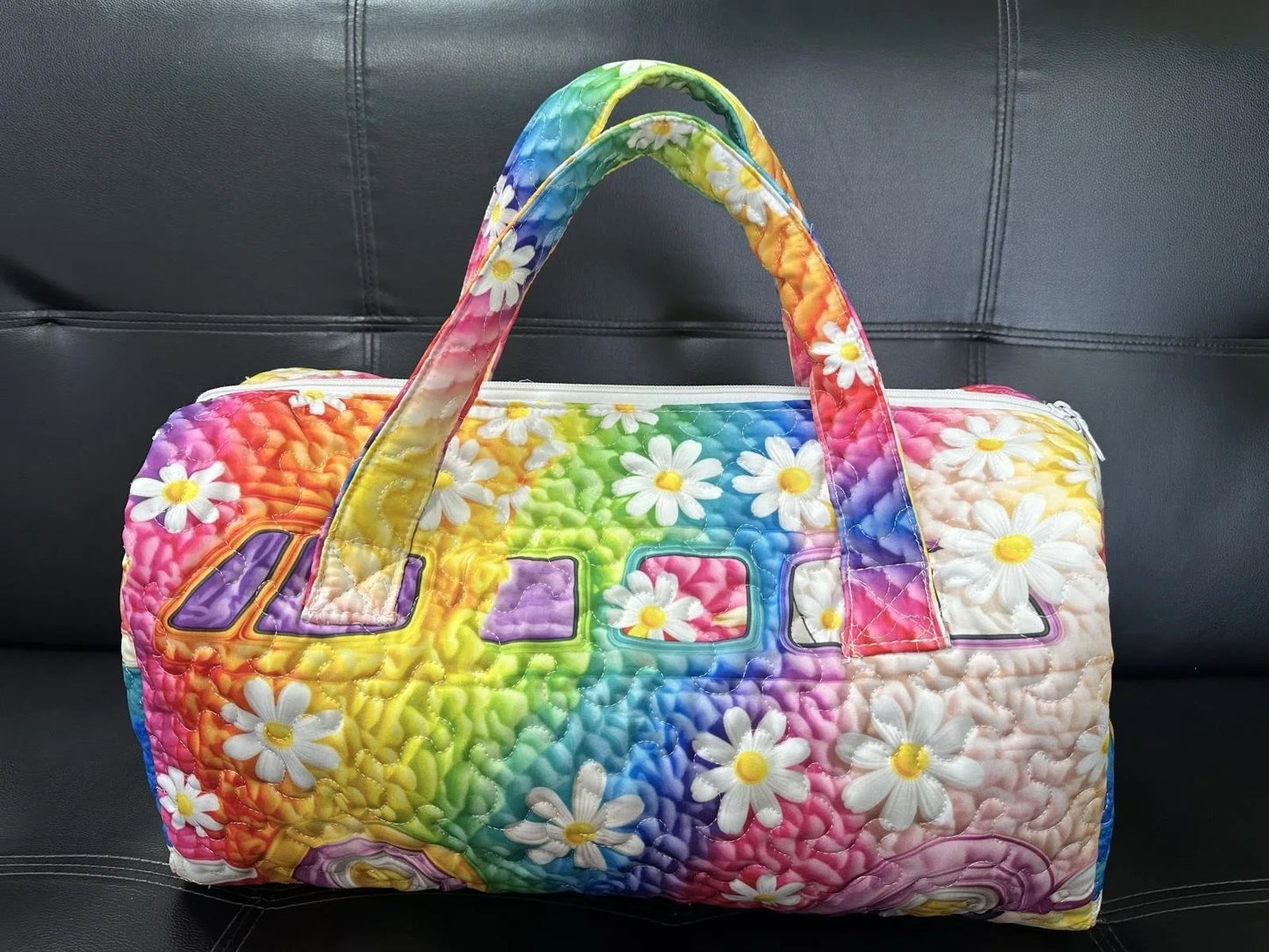 3D Bus Print Travel Duffle Bag Yoga Handbag