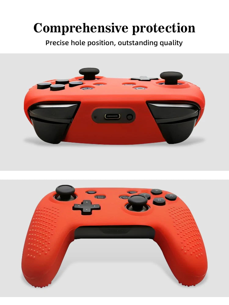 Anti-Slip Soft Silicone Case for Nintendo Switch Pro Controller – Rubber Skin with Joystick Grip Caps