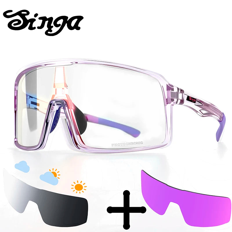 Photochromic Cycling Sunglasses UV400 Sports Bike Eyewear
