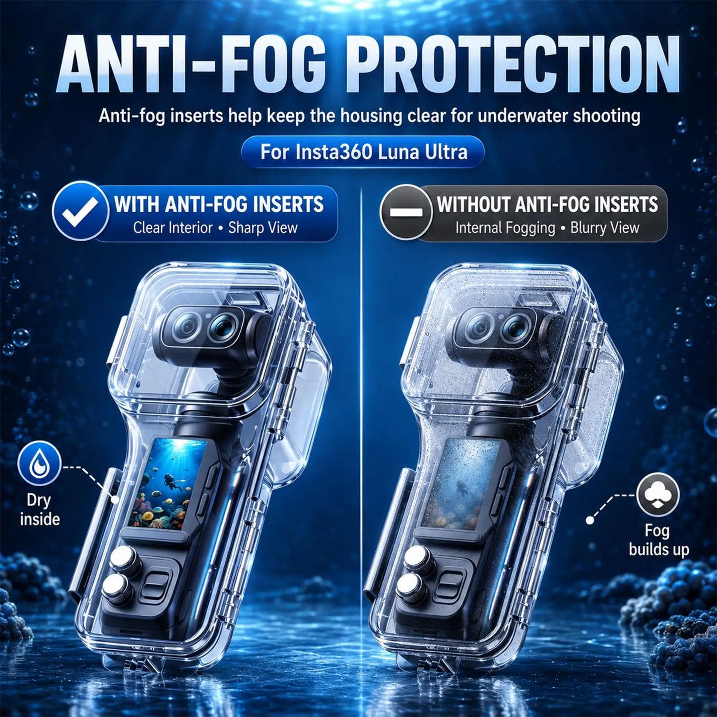 60 Metre Waterproof Diving Case for Insta360 Luna Ultra