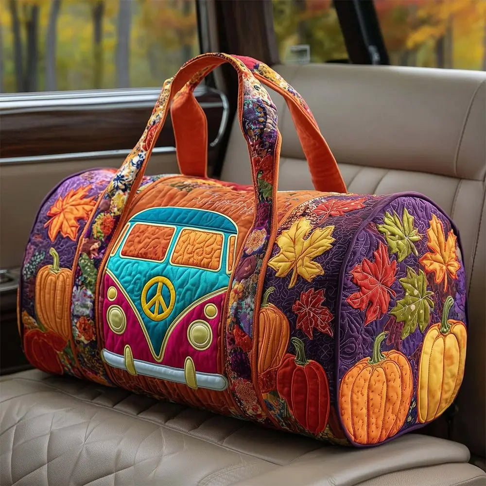 3D Printed Quilted Travel Duffle Bag Large Capacity Overnight Tote