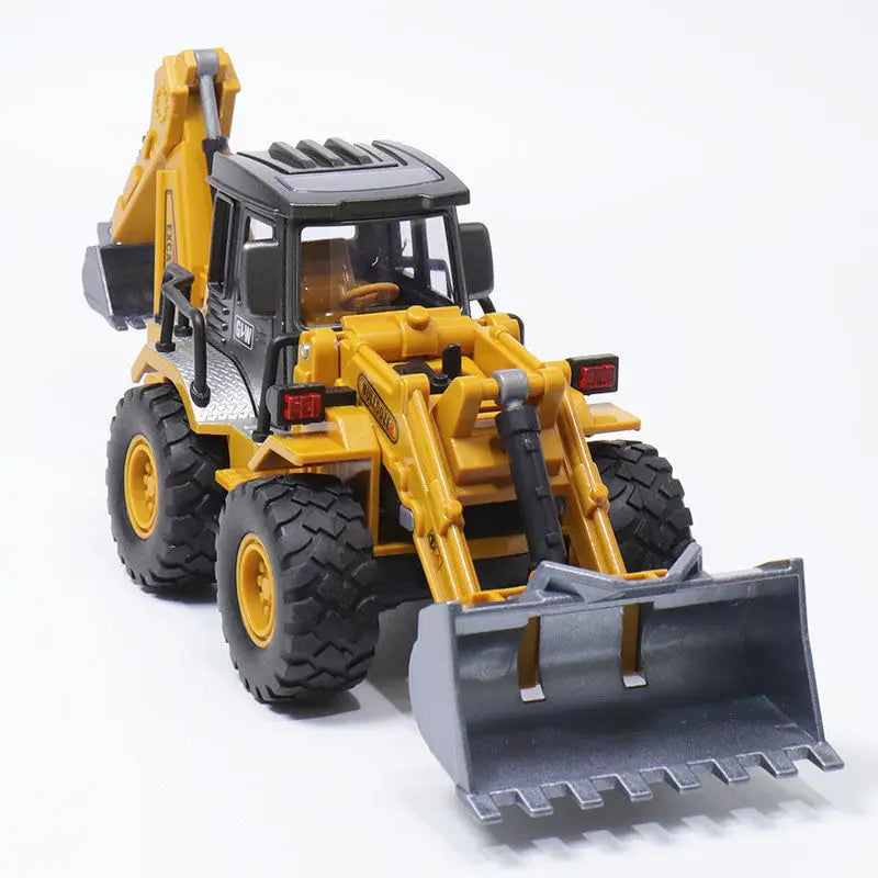 2in1 Engineering Diecast Set Toys for Boys Alloy Tractor Excavator Bulldozer Kids Truck Children Diecast Farm Vehicle Model Gift