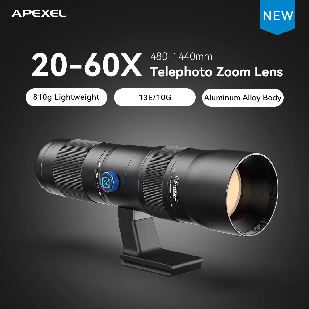 20X to 60X HD Mobile Phone Telephoto Zoom Lens with Universal Clip