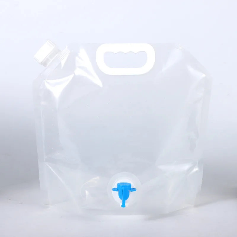 5/10L Camping Water Bag Portable Folding Water Bucket Large Water Container Outdoor Travel Collapsible Pouch Can Camping Supplie