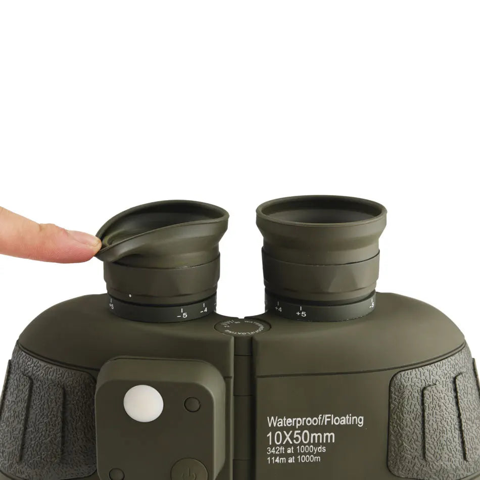 Binoculars 10x50 Professional Powerful Telescope Marine Waterproof With Compass Rangefinder Hunting Hiking Camping Navigation