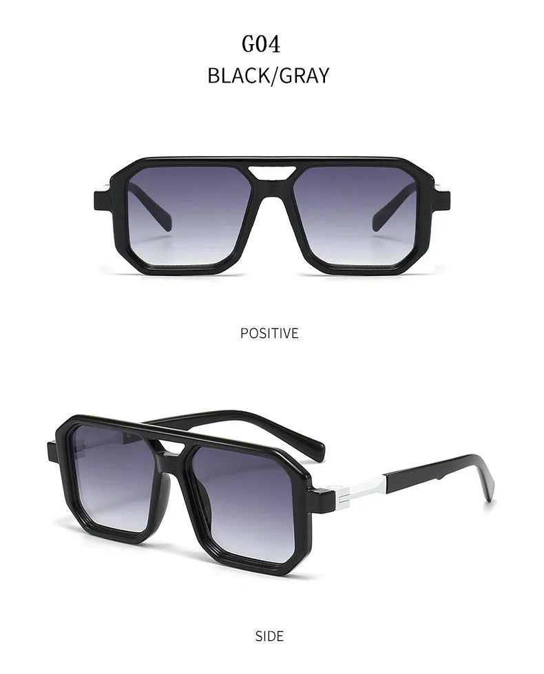 Vintage Square Sunglasses With UV400 Protection