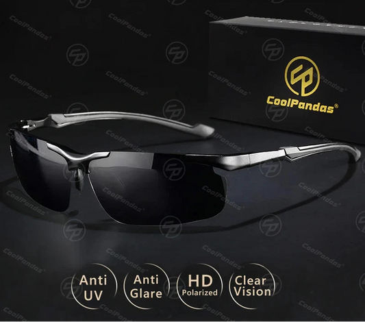 Aluminum Rimless Photochromic Polarized UV400 Day Night Driving Sunglasses for Men Women