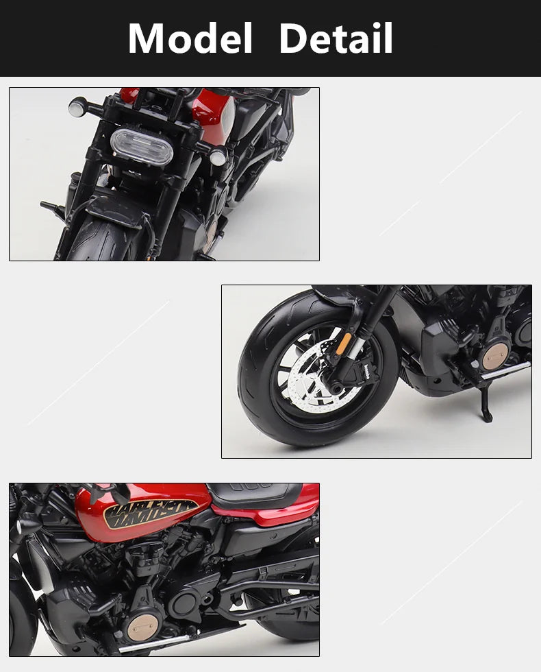 Diecast Harley Sportster S 1250S 2024 Motorcycle Model 1 to 12 Scale