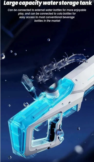 Electric Water Gun with Automatic Water Absorption Rechargeable Outdoor Water Blaster