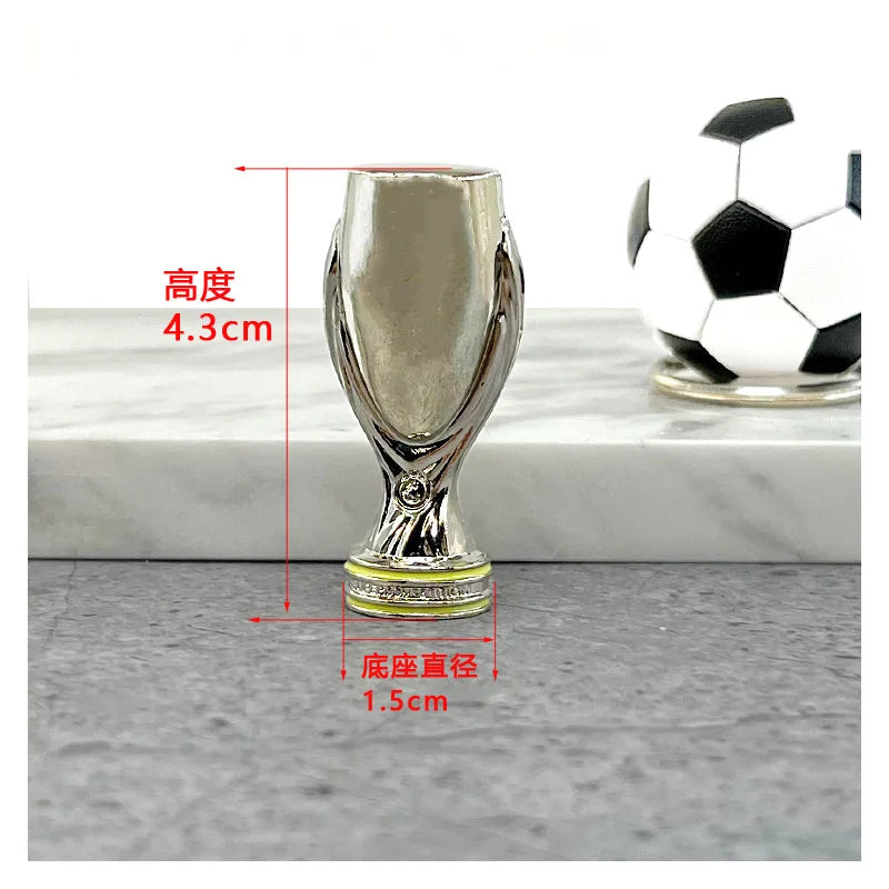 Football Trophy Metal Keychain Soccer Fan Collectible Pendant Gift