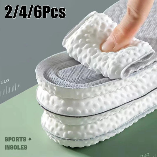 Plantar Fasciitis Insoles for Feet Men Sports Shoes Insole Orthopedic Foot Pads Breathable Shock Absorption Shoe Sole 6Pcs