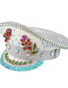 White Steampunk Rhinestone Captain Hat for Burningman Festival Woman, Vintage Military Cap for Man New Designs