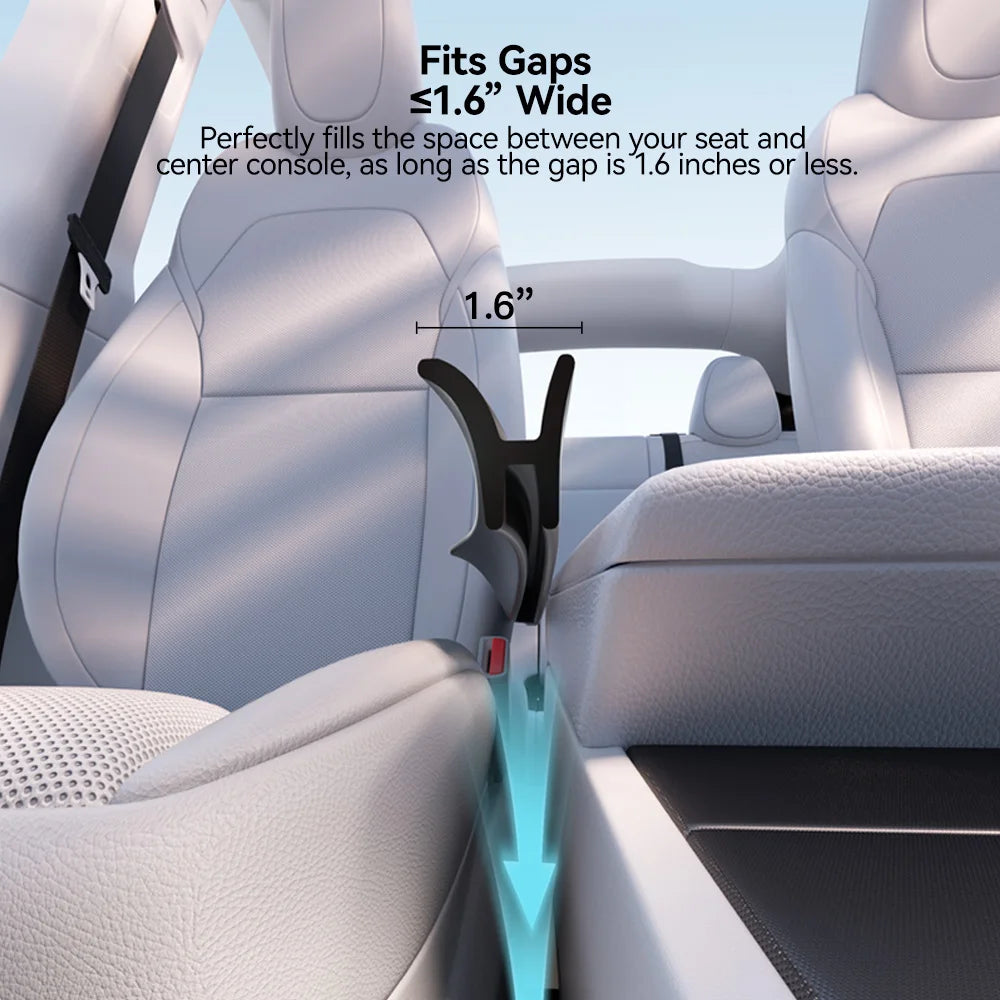 Car Seat Gap Filler with Emergency Safety Hammer for Tesla and All Vehicles