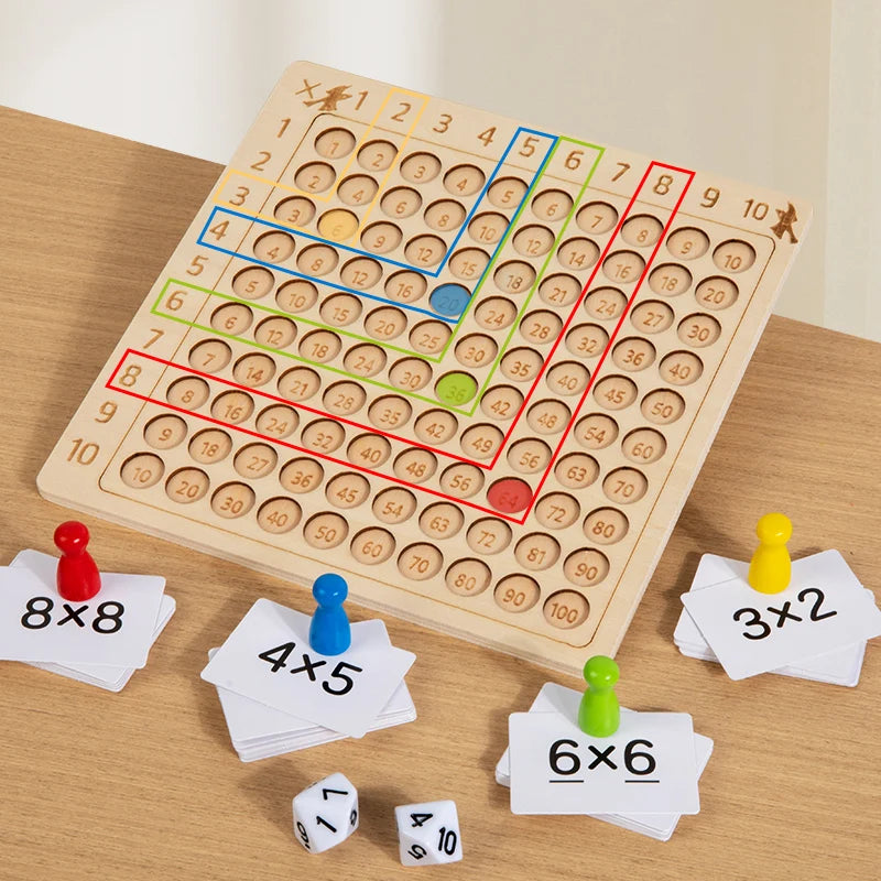Wooden Multiplication Board Math Learning Game