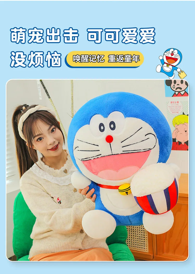 Cute Blue Cat Plush Toy Soft Huggable Stuffed Animal