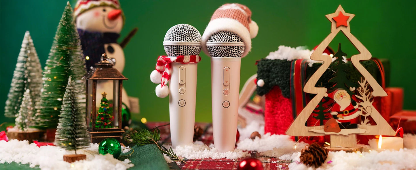 ASMR Recording & Karaoke Wireless Microphone with Earphone Monitoring, DSP Voice Enhancement, AUX Output for Live Streaming & Singing Apps
