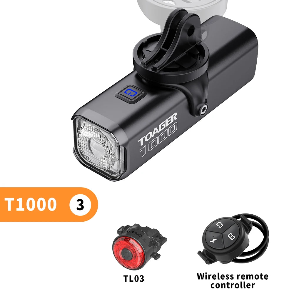 1000LM Bike Light Front Lamp Type C Rechargeable LED 21700 4500mAh Bicycle Light IPX6 Bicycle headlights Bike Accessories