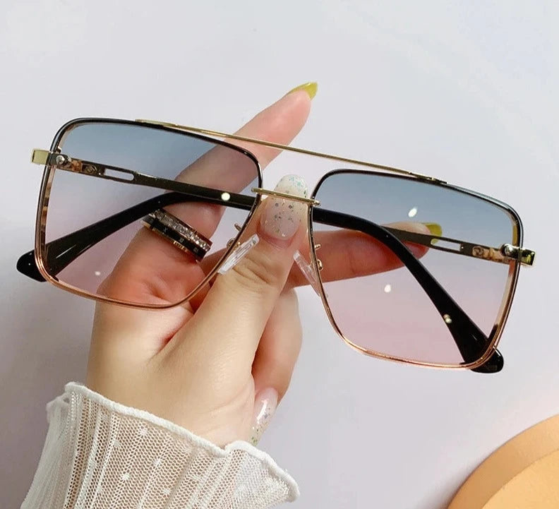 Sunglasses Women Square Fashion Glasses Rimless Shades