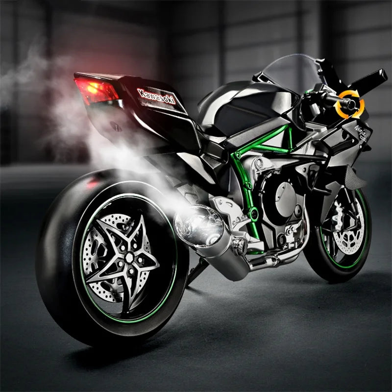 Diecast H2 H2R Sports Motorcycle Model 1 to 9 Scale