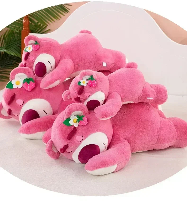 Disney Toy Story Lotso Cute Bear Strawberry Sofa Plush Pillow Stuffed Toys  Girls Friends Festivals Birthday Gift