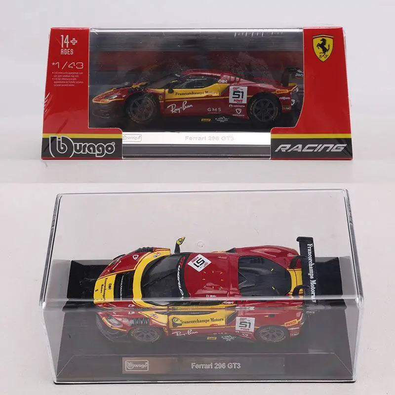 1 43 Scale Ferrari 296 GT3 Diecast Model Car