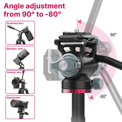 Panoramic Tripod Head Hydraulic Fluid Video Head For Tripod Monopod Camera Holder Stand Mobile SLR DSLR Camera