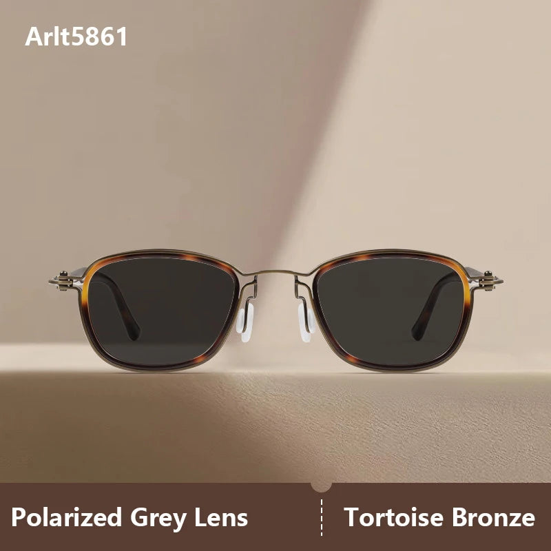 Vintage Square Titanium Acetate Eyeglasses Frame