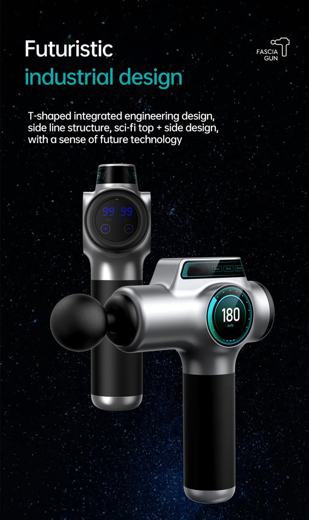 99 Level Massage  Fascia Deep Muscle Relax Body Neck Massager Electric Fitness Equipment Noise Reduction Male Female