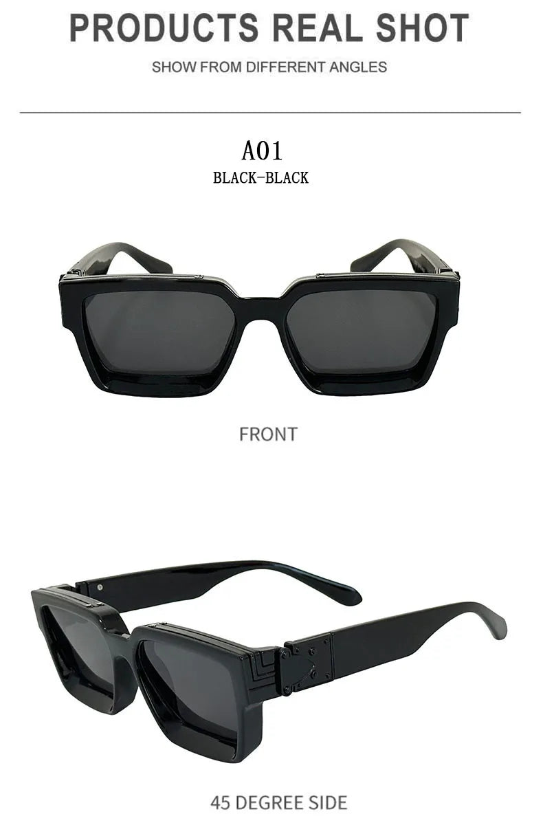 Millionaire Square Sunglasses With UV400 Protection