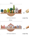Montessori Sensory Toys  Stacking Toys For Baby Forest Houses Replica Wooden Forest Blocks  Early Childhood Education Game Gift