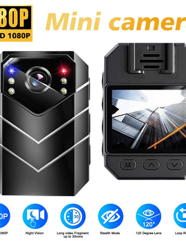 Mini Body Camera Full HD 1080P 2 Inch IPS Touch Screen Night Vision Video Recorder Security Guard Police Body Mini Cam