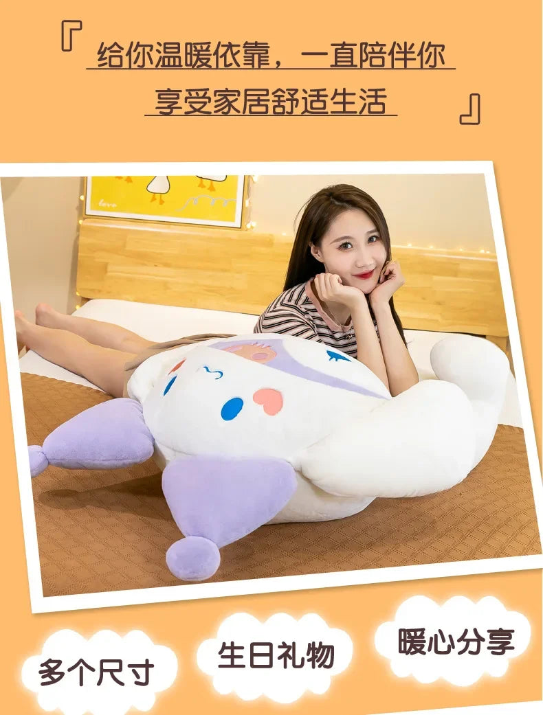 SanrioTransformation Kuromi Cinnamoroll Big Size Plush Doll Kawaii Plushies Soft Stuffed Toy Pillow Children Girls Birthday Gift