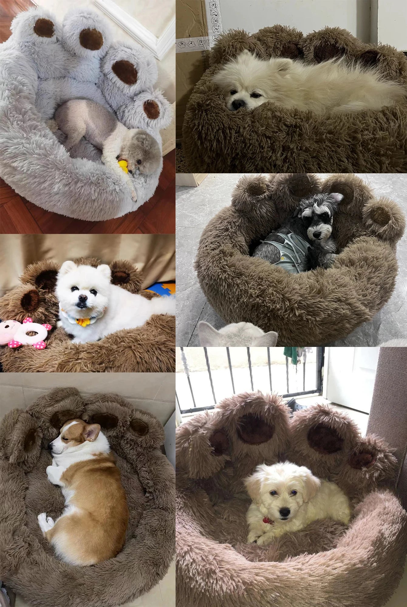Winter Plush Pet Sofa Bed for Dogs and Cats