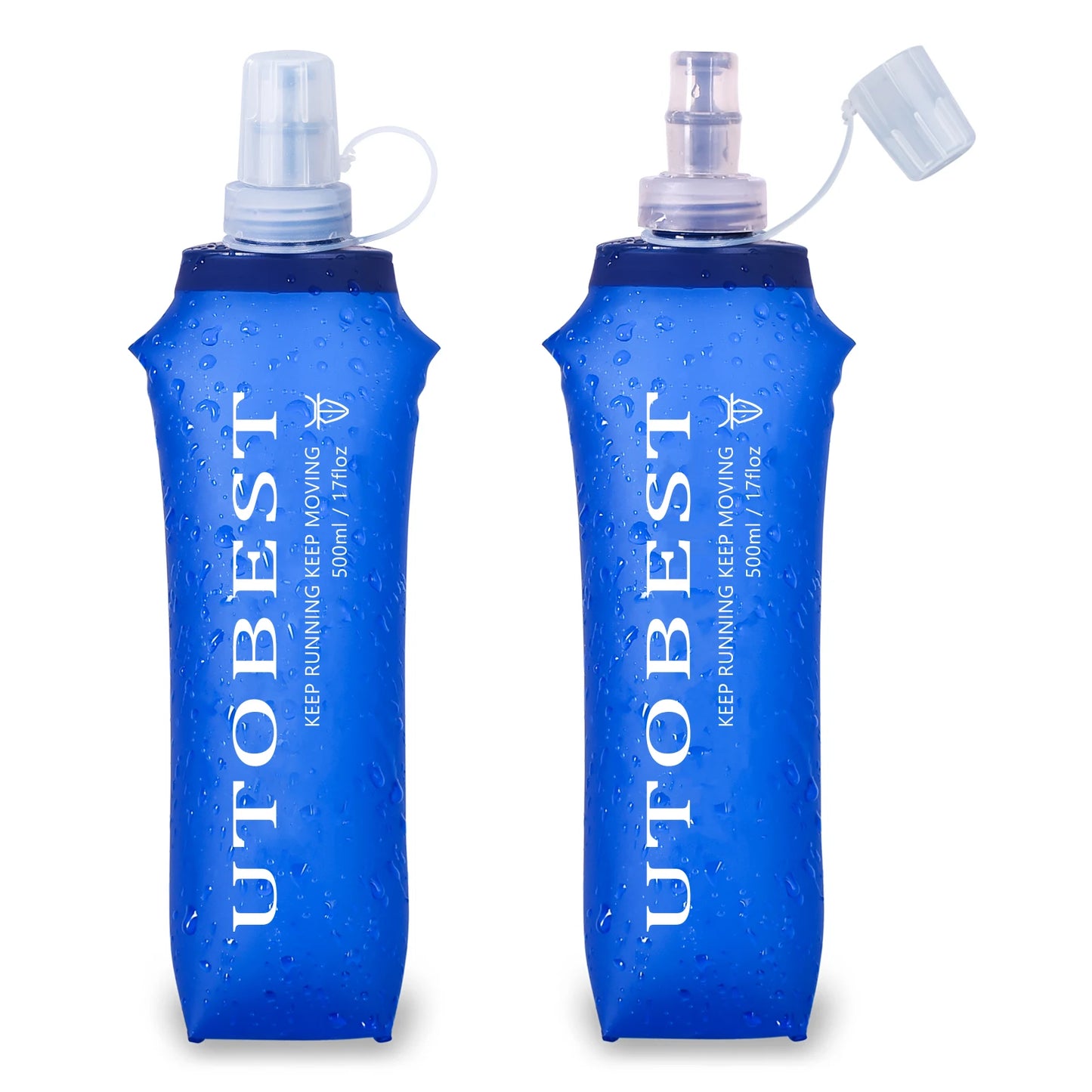250ml 350ml 500ml Soft Flask Folding Collapsible TPU Water Bottle for Outdoor Running Hiking Cycling