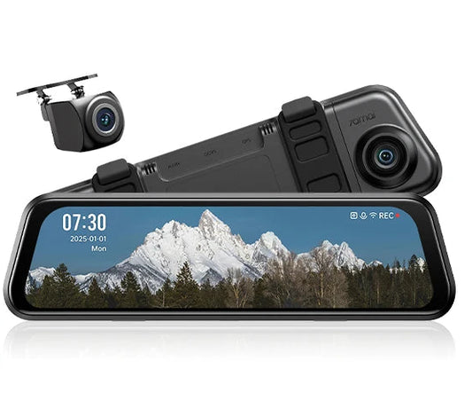 Rearview Dash Cam S410 9.35" Touch Screen Mirror Dash Cam – Dual Channel 1440P HDR Front & Rear Car DVR with WiFi, Night Vision, G-Sensor