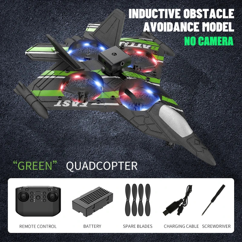RC Plane with Camera Helicopter Remote Control Aircraft Obstacle Avoidance Fighter 2.4G Airplane EPP Foam Plane  Toys