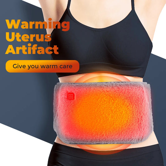 Heat Lumbar Heated Pad Back Support USB Electric Heating Belt Waist Brace Protector Band Warmer Belly Thermal Health